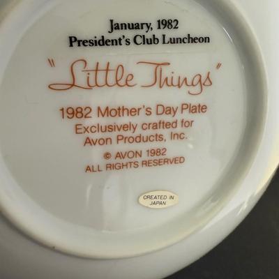 LOT 197D: Vintage Avon Mother’s Day Plates, A Child’s Christmas Plates, Aynsley England Pembroke Repro Bowl & Fork w/ More