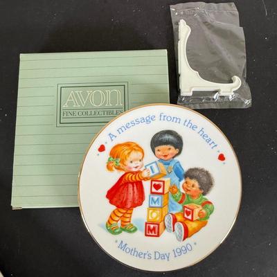 LOT 197D: Vintage Avon Mother’s Day Plates, A Child’s Christmas Plates, Aynsley England Pembroke Repro Bowl & Fork w/ More