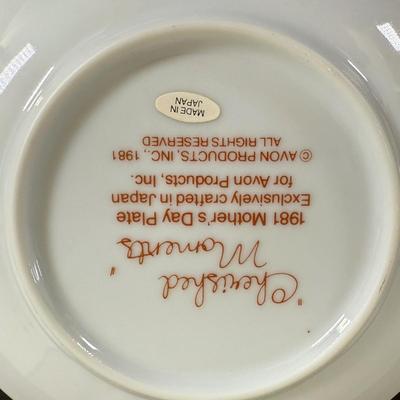 LOT 197D: Vintage Avon Mother’s Day Plates, A Child’s Christmas Plates, Aynsley England Pembroke Repro Bowl & Fork w/ More