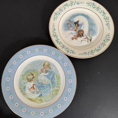 LOT 197D: Vintage Avon Mother’s Day Plates, A Child’s Christmas Plates, Aynsley England Pembroke Repro Bowl & Fork w/ More