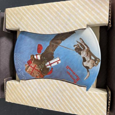 LOT 198D: Christmas Gifts & Home Decor - Avon, Homco Denim Days Santa, Lenox, Norman Rockwell & More