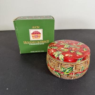 LOT 198D: Christmas Gifts & Home Decor - Avon, Homco Denim Days Santa, Lenox, Norman Rockwell & More