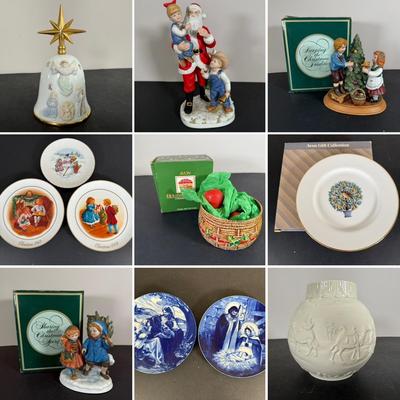 LOT 198D: Christmas Gifts & Home Decor - Avon, Homco Denim Days Santa, Lenox, Norman Rockwell & More