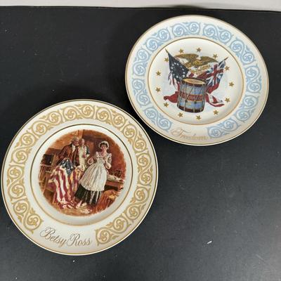LOT 200D: 1986 Edwin M Knowles Sound of Music Plate, 1973 Avon Betsy Ross Plates, Images of Hollywood Scarlett O’Hara Figurine, Homco...