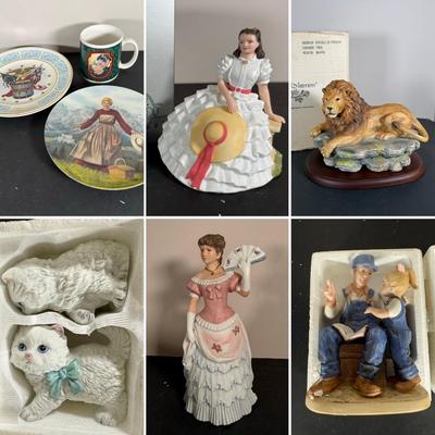 LOT 200D: 1986 Edwin M Knowles Sound of Music Plate, 1973 Avon Betsy Ross Plates, Images of Hollywood Scarlett O’Hara Figurine, Homco...