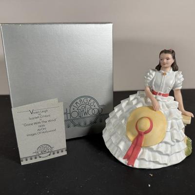 LOT 200D: 1986 Edwin M Knowles Sound of Music Plate, 1973 Avon Betsy Ross Plates, Images of Hollywood Scarlett O’Hara Figurine, Homco...