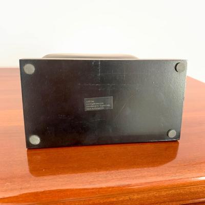 LOT 201 M: Signed & Stamped Stoneware Pitcher, MCM Marbled Swirl Blown Glass Jar, Baldwin Brass Candlestick Holder, Coppercraft Guild...