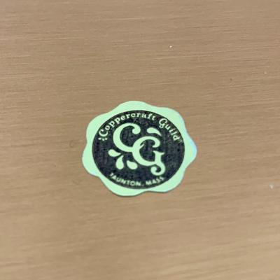 LOT 201 M: Signed & Stamped Stoneware Pitcher, MCM Marbled Swirl Blown Glass Jar, Baldwin Brass Candlestick Holder, Coppercraft Guild...