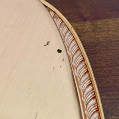 LOT 201 M: Signed & Stamped Stoneware Pitcher, MCM Marbled Swirl Blown Glass Jar, Baldwin Brass Candlestick Holder, Coppercraft Guild...