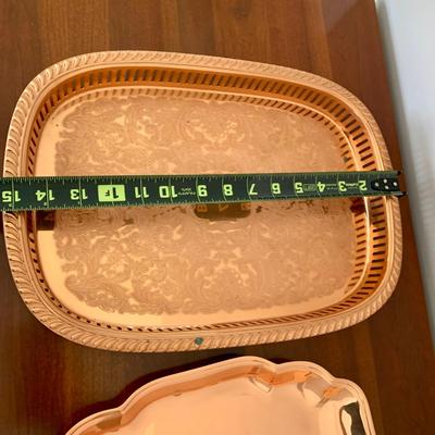 LOT 201 M: Signed & Stamped Stoneware Pitcher, MCM Marbled Swirl Blown Glass Jar, Baldwin Brass Candlestick Holder, Coppercraft Guild...