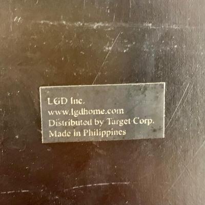 LOT 201 M: Signed & Stamped Stoneware Pitcher, MCM Marbled Swirl Blown Glass Jar, Baldwin Brass Candlestick Holder, Coppercraft Guild...