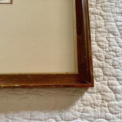 LOT 202 M: Framed, & Signed Paintings: Oil Paint on Canvas, Covered Bridge by Florence Balentine 1969 & Watercolor, Tree in Winter