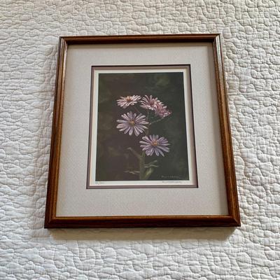 LOT 204 M: Floral Framed Wall Decor: Signed & Numbered Huntsberger Print & More