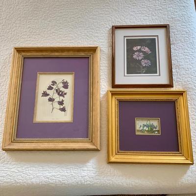LOT 204 M: Floral Framed Wall Decor: Signed & Numbered Huntsberger Print & More