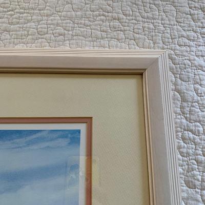 LOT 205 M: Framed & Signed Carole Holding Watercolor Prints: "Hamilton From Paget, Bermuda" & "St. George's,...