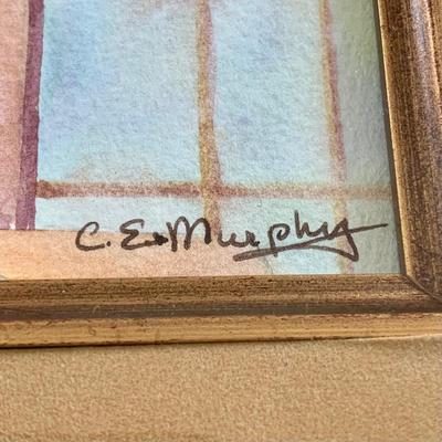 LOT 207 M: Framed & Signed Watercolor Paintings by C. E. Murphy