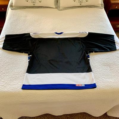 LOT 208 M: Tampa Bay Lightning Hockey Jersey's: 2 Semi-Pro Jerseys w/ Tags Size Medium, Karl Dykhuis #14 Size Medium, & More