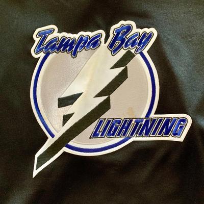 LOT 208 M: Tampa Bay Lightning Hockey Jersey's: 2 Semi-Pro Jerseys w/ Tags Size Medium, Karl Dykhuis #14 Size Medium, & More