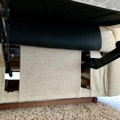 LOT 213 M: Tan Rocking Recliner