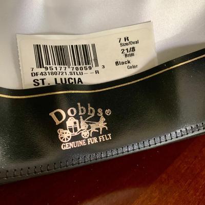 LOT 215 M: Dobbs Felt St. Lucia Fedora Size 56/7 in Box