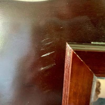 LOT 216 M: 1980's Cherry Wood Powell Queen Anne Flip-Top 8 Drawer Jewelry Armoire