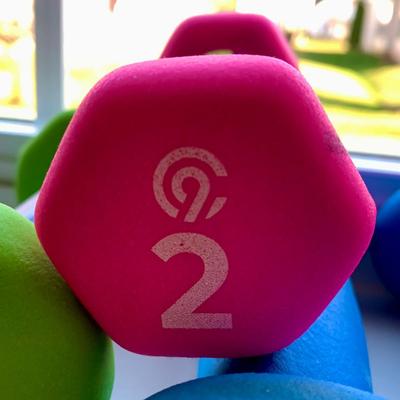 LOT 217 M: 2 & 3 LBS Hand Weight & NIP Fitness Gear Power Bands