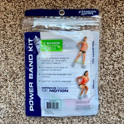 LOT 217 M: 2 & 3 LBS Hand Weight & NIP Fitness Gear Power Bands