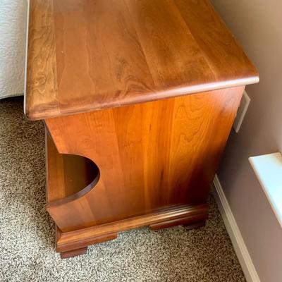 LOT 218 M: Taylor Jamestown Cherry Wood Bedroom Set: 7 Drawer Chest Of Drawers, Two 2 Drawer Bedside Tables, 10 Drawer Dresser w/ Mirror,...