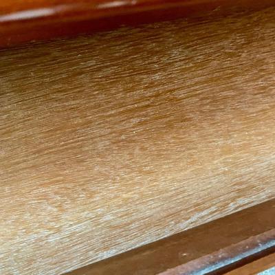 LOT 218 M: Taylor Jamestown Cherry Wood Bedroom Set: 7 Drawer Chest Of Drawers, Two 2 Drawer Bedside Tables, 10 Drawer Dresser w/ Mirror,...