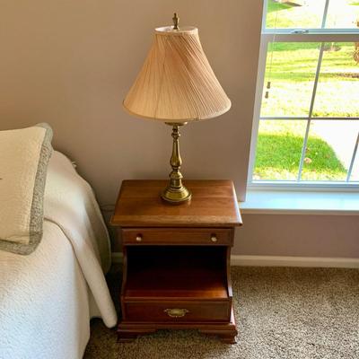 LOT 218 M: Taylor Jamestown Cherry Wood Bedroom Set: 7 Drawer Chest Of Drawers, Two 2 Drawer Bedside Tables, 10 Drawer Dresser w/ Mirror,...