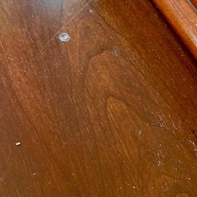 LOT 218 M: Taylor Jamestown Cherry Wood Bedroom Set: 7 Drawer Chest Of Drawers, Two 2 Drawer Bedside Tables, 10 Drawer Dresser w/ Mirror,...