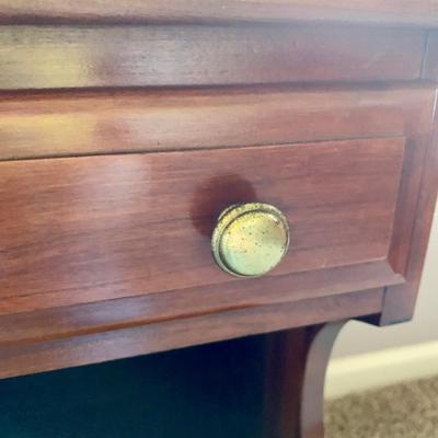 LOT 218 M: Taylor Jamestown Cherry Wood Bedroom Set: 7 Drawer Chest Of Drawers, Two 2 Drawer Bedside Tables, 10 Drawer Dresser w/ Mirror,...