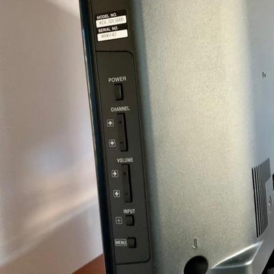 LOT 219 M: Sony Bravia LCD TV Model #KDL-32L5000, LG DVD Player Model #DN191H, & Lazy Susan Top TV Stand Cabinet