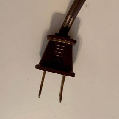 LOT 221 B: 1970's Quoizel Abigail Adams Hand Painted Milk Glass Hurricane Lamp