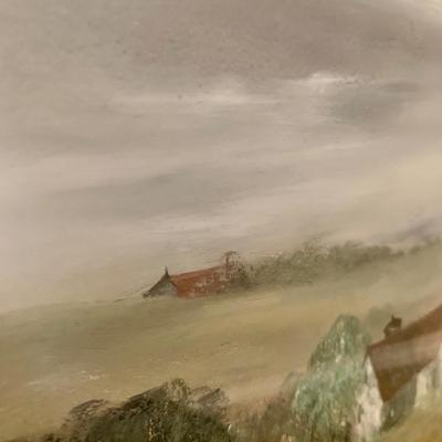 LOT 224 B: Framed Oil Painting by Dorothea R. Flood: Farm Scene