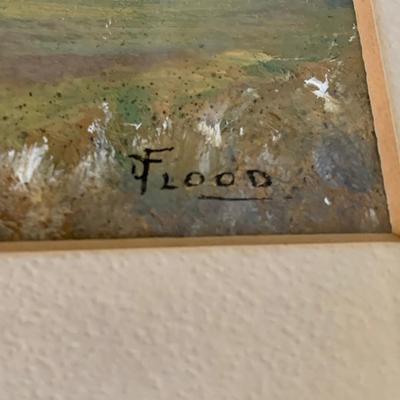 LOT 224 B: Framed Oil Painting by Dorothea R. Flood: Farm Scene