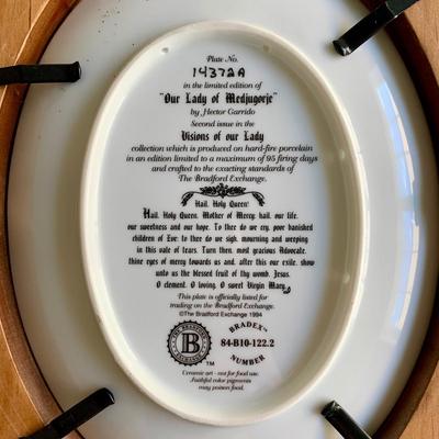LOT 225 B: Collection of Bradford Exchange "Visions Of Our Lady" by Hector Garrido Collectors Plates: "Our Lady Of...