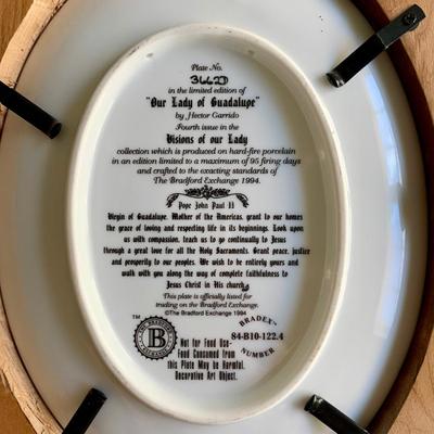 LOT 225 B: Collection of Bradford Exchange "Visions Of Our Lady" by Hector Garrido Collectors Plates: "Our Lady Of...