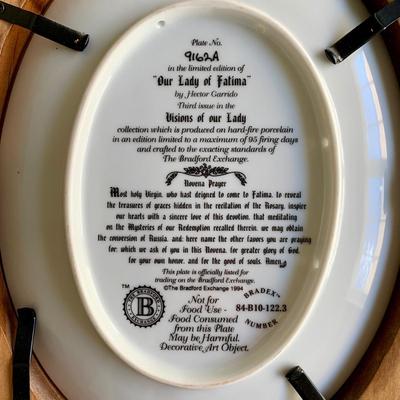 LOT 225 B: Collection of Bradford Exchange "Visions Of Our Lady" by Hector Garrido Collectors Plates: "Our Lady Of...