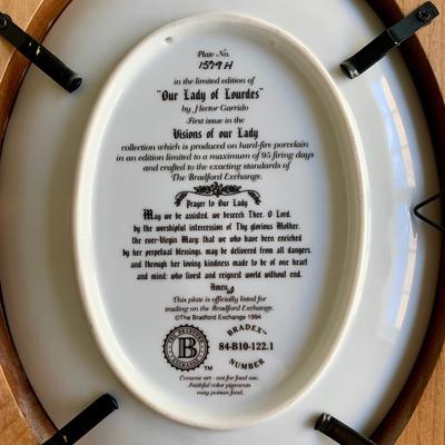 LOT 225 B: Collection of Bradford Exchange "Visions Of Our Lady" by Hector Garrido Collectors Plates: "Our Lady Of...