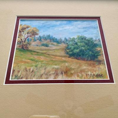 LOT 226 B: Framed & Signed Oil Painting by Maurice, Prints by P.C. & M.M.Rose