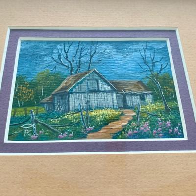 LOT 226 B: Framed & Signed Oil Painting by Maurice, Prints by P.C. & M.M.Rose