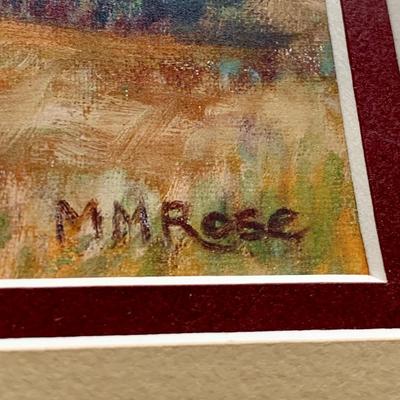 LOT 226 B: Framed & Signed Oil Painting by Maurice, Prints by P.C. & M.M.Rose