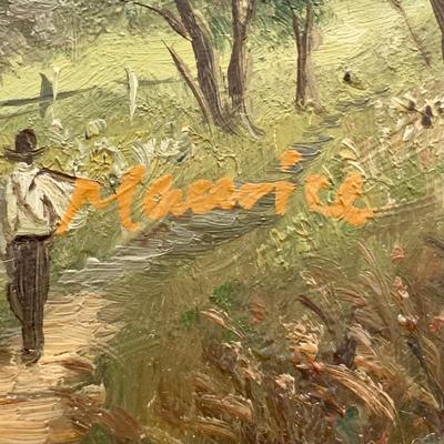 LOT 226 B: Framed & Signed Oil Painting by Maurice, Prints by P.C. & M.M.Rose