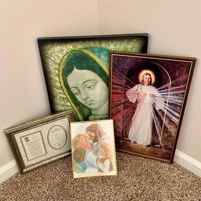 LOT 227 B: Religious Collection: Wall Decor & Statues