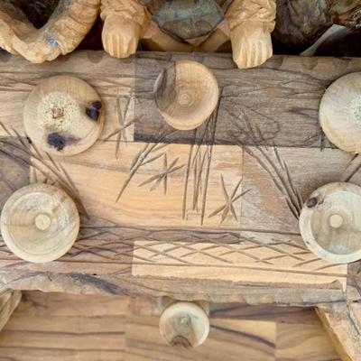 LOT 229 B: Hand Carved Olive Wood “The Last Supper” by Zytoon