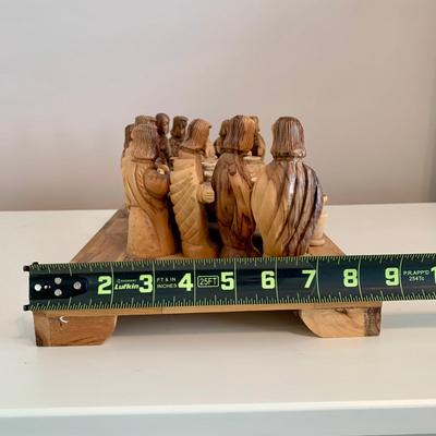 LOT 229 B: Hand Carved Olive Wood “The Last Supper” by Zytoon