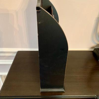 LOT 234 D: Home Decor Collection: Mail Sorter, Hourglass, & 3 Seat Wooden & Metal Bicycle