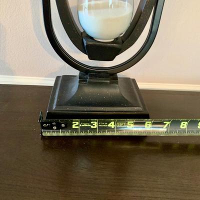 LOT 234 D: Home Decor Collection: Mail Sorter, Hourglass, & 3 Seat Wooden & Metal Bicycle