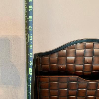 LOT 234 D: Home Decor Collection: Mail Sorter, Hourglass, & 3 Seat Wooden & Metal Bicycle